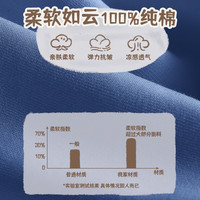 迪士尼（Disney）童装儿童长袖T恤圆领上衣女孩时尚插肩纯棉男童秋装打底衫 迪海军鸭灰蓝【纯色】 110