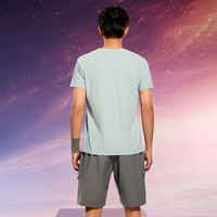 HLA海澜之家短袖T恤25新运动三体联名系列凉感短袖男夏HNTBW2J111A 浅蓝W4 3XL 190/104A 182~196斤