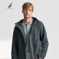 诺帝卡（NAUTICA）24春夏新款防轻溅水连帽经典商务休闲薄外套夹克男JE4302-N