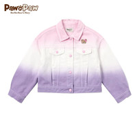 PawinPaw【限时特价】卡通小熊童装2024年夏季新款女童儿童牛仔外套时尚百 粉红色/25 150 cm