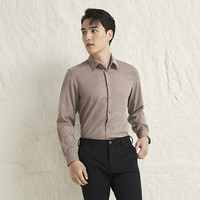 雅戈尔（YOUNGOR）长袖衬衫男素色混纺面料TR衬衫温暖舒适版型修身商场同款