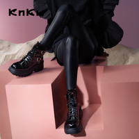 【靴子】knkw2024秋冬长靴厚底马丁靴子合集甜酷靴鞋增高女鞋 方扣马丁靴 36