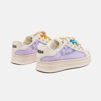 Kappa Kids卡帕童鞋儿童鞋运动鞋子百搭秋季休闲幼儿园小白鞋板鞋 米紫 29