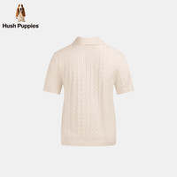 Hush Puppies【明星同款】暇步士女装2025夏季舒适百搭气质短袖POLO衫 奶昔白 S