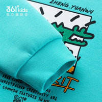 361°童装男童套头卫衣2025年春秋小童时尚长袖卫衣 发光蓝 110