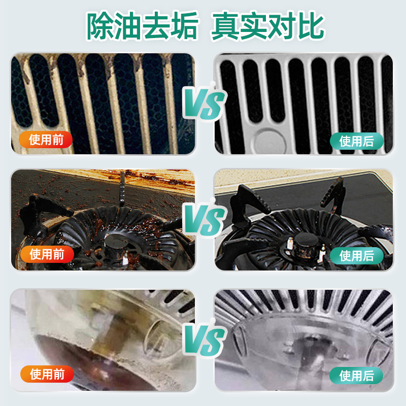 兔力油污净厨房抽油烟机强力去除油污清洗剂溶解油渍去垢清洁
