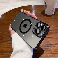 韵宁 适用iPhone16promax手机壳新款苹果15手机保护壳超薄透明磁吸全包防摔镜头膜+防