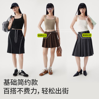 半练 宽肩带背心文胸一体 女士吊带背心