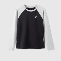 asics亚瑟士童装秋季男女童运动休闲速干百搭针织T恤 001黑色 120