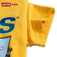 Levi's 李维斯童装男童短袖T恤夏季儿童卡通印花休闲短T上衣 姜黄 100 /52 【身高92-98cm】