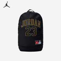 Jordan NIKE 耐克AJ双肩包男女书包23号可调节大背包电脑包 黑色/金色