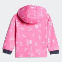 adidas阿迪达斯运动套装儿童官网连帽防风户外训练百搭休闲两件套H38370 H38370 92