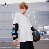 NIKE JORDAN 耐克AJ男童纯棉长袖T恤春秋假两件儿童长T上衣 棉花糖 110 /56 【身高104-110cm】