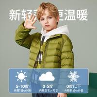 【校服】90绒冬装儿童防风立领保暖男女童轻薄短款羽绒服