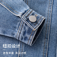 真维斯童装 JEANSWEST JNR男童外套春秋款2025中大童痞帅牛仔夹克时髦儿童秋季休闲上衣 【高棉内搭】白/J涂鸦色块 130 cm