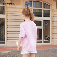 Converse匡威童装男女童凉感短袖T恤夏季舒适透气宽松版型儿童短T 星尘紫 130 /64 【身高116-122cm】
