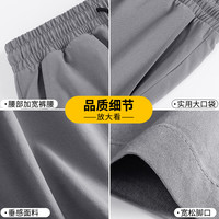 回力冰丝裤子男夏季轻薄款凉感速干直筒裤男士黑色透气空调长裤 灰#HL线条圆 3XL