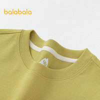 巴拉巴拉童装儿童长袖t恤男童女童2025春季圆领舒适长袖上衣208125100201 浅土黄30711 150