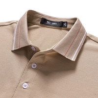 七匹狼（SEPTWOLVES）短袖T恤男POLO保罗打底衫男士夏季款5A抗菌面料翻领短T男装上衣服 701(卡其)-6894款 170/88A(L)