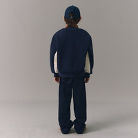 GAP【大小童同款】男女童秋冬远红外发热仿羊羔绒卫衣593916 海军蓝 120cm(6-7岁)亚洲尺码