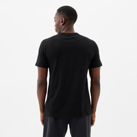 Gap男女装2025春季纯棉印花logo圆领短袖T恤上衣美版856659 黑色 2XL 美码 3XL亚洲码185/124A