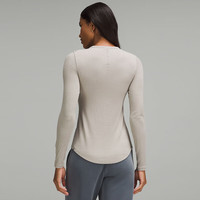 露露乐蒙lululemon丨Hold Tight 女士紧身剪裁长袖 T 恤 LW3FTFS 河石色 XS /4