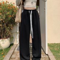 唐狮集团DESSO阔腿裤女垂感夏装薄款抽绳高腰宽松显瘦直筒