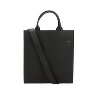 Valextra 24春夏新款女士黑色牛皮大容量托特包单肩斜挎手提包