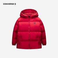 匡威Converse童装冬季男女童连帽保暖羽绒服儿童三防面料外套