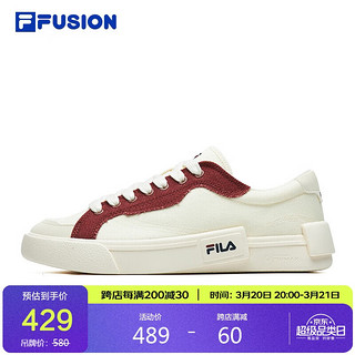 FILA FUSION斐乐潮牌POP帆布鞋女鞋2025春夏运动鞋休闲板鞋