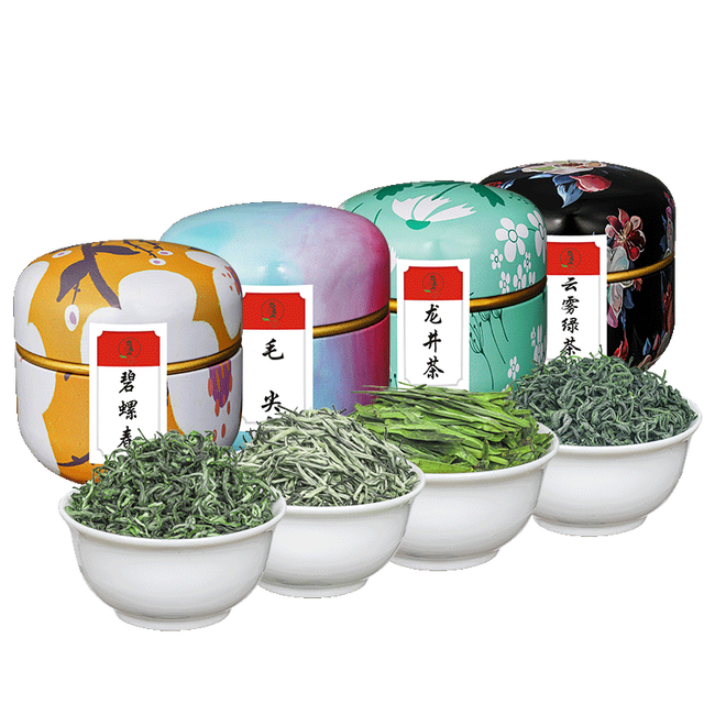 悠茗山 碧螺春四大绿茶小罐组合试喝 200克