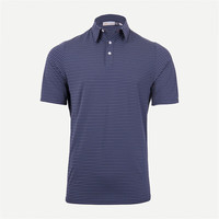 KJUS 男装运动短袖T恤Twill Stripe条纹经典舒适透气速干高尔夫POLO衫 Atlanta Blue 亚特兰大蓝 XS