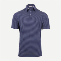 KJUS 男装运动短袖T恤Twill Stripe条纹经典舒适透气速干高尔夫POLO衫 Atlanta Blue 亚特兰大蓝 XS