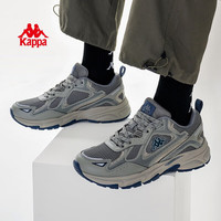 KAPPA卡帕背靠背男鞋老爹鞋2025春季潮流百搭厚底运动鞋休闲跑鞋子 香根草绿 【四季款】 40