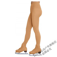 回可 儿童花样滑冰连裤袜打底裤加厚包鞋脚袜搭扣溜冰袜肤色保暖可烫钻 肤色 包鞋 脚底插扣固定 XXXS