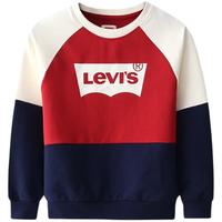 Levi's李维斯儿童装2025秋冬男童卫衣新年红色上衣女童春装潮