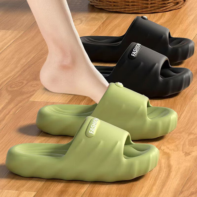 福虹辰 2025厚底家居拖鞋凉拖鞋女洗澡防滑一字拖男舒服凉拖外穿 88大顺-喜庆红 40-41 适合39-40