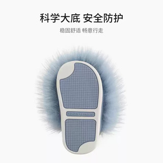 泰兰尼斯冬季男童棉拖毛绒舒适女童居家宝宝加绒棉鞋保暖鞋潮 黄/蓝 28/29码