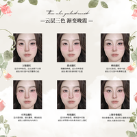 CHEERFLOR 天使浮雕三色渐变腮红收缩膨胀色