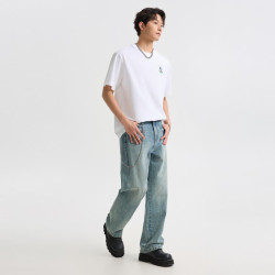 卡宾 男装 精致绣花T恤2025夏季生动有趣色彩丰富 米白色12 2XL /185/54