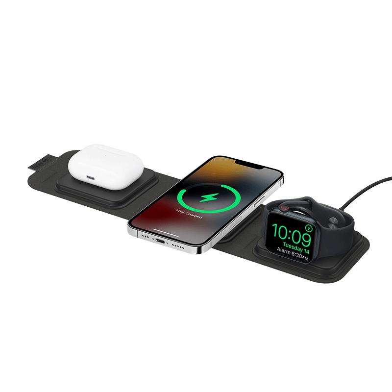  mophie 三合一 无线充电座  单Type-C口 白色 单头 15W