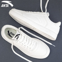 安踏（ANTA）男鞋子2025春夏季板鞋男士透气防泼水潮流休闲鞋厚底运动鞋滑板鞋 象牙白 39