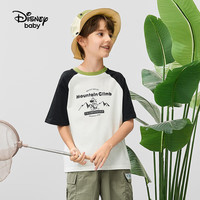 迪士尼童装儿童t恤男童短袖t恤夏季女孩休闲打底衫宝宝时尚半袖上衣 碳黑【男】 150 cm