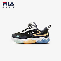 FILA 童鞋儿童闪灯鞋2024冬季新款男女童软底运动鞋小童闪灯鞋