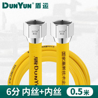 盾运阀门 DUNYUN 6分 DN20 304不锈钢燃气管 0.5米 内丝+内丝