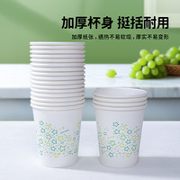 阿熙一次性纸杯加厚型210mll*100只家用办公饮料杯商用待客茶水杯