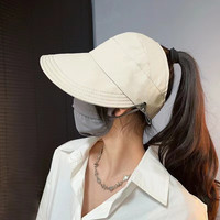 FOURDATRY春夏季帽子防晒女款太阳帽棒球帽大檐帽可爱遮阳防晒帽潮 卡其色 LS三代【升级版空顶】 均码