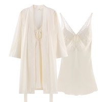 性感睡衣女春秋夏季丝绸诱惑冰丝吊带睡裙高级感家居服套装男 SJ106松石绿 女XL送男L