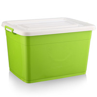 康科 M250 塑料整理箱 80L（4个滑轮）长58*宽42*高34CM 绿色（满2件打9折起）