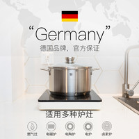 双立人 不锈钢汤锅304加厚蒸炖煮锅家用燃气电磁炉双耳锅 Nova III 20cm汤锅